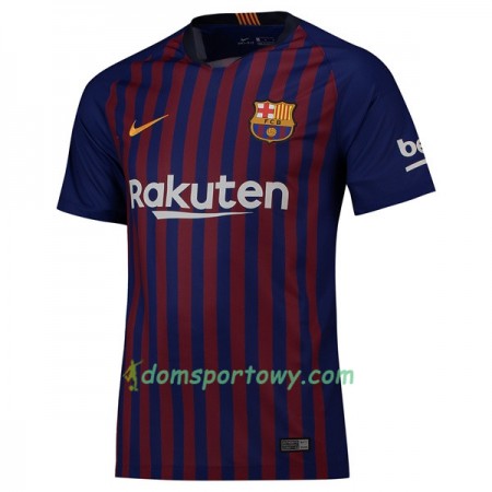 Koszulka FC Barcelona Domowe Koszulki Piłkarskie 2018-2019 Krótki Rękaw